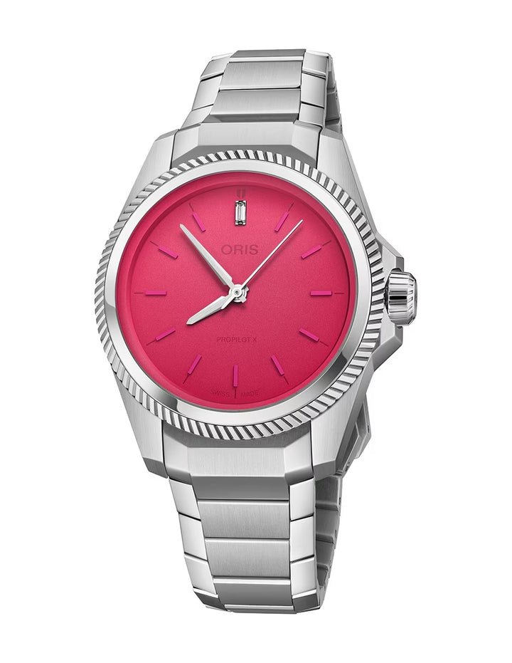 ProPilot X Silver Elegance with Pink Dial