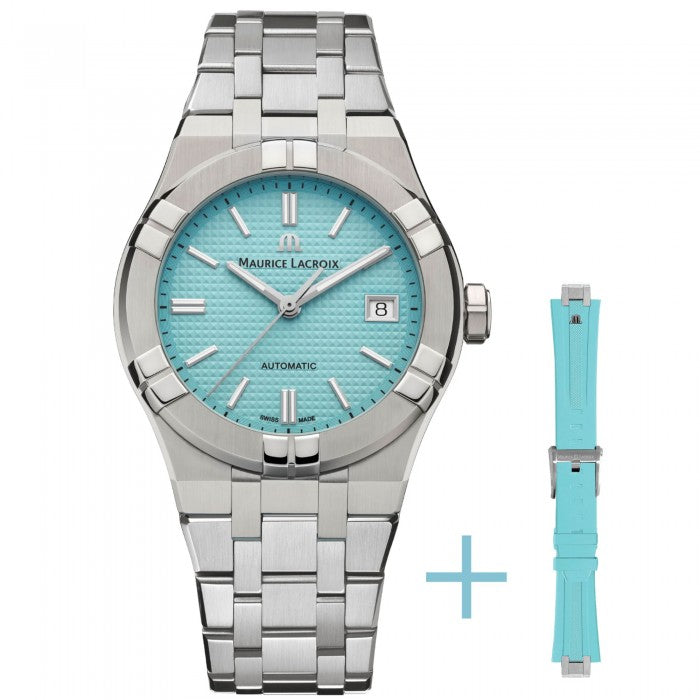 Maurice Lacroix Silver-Turquoise Automatic Watch