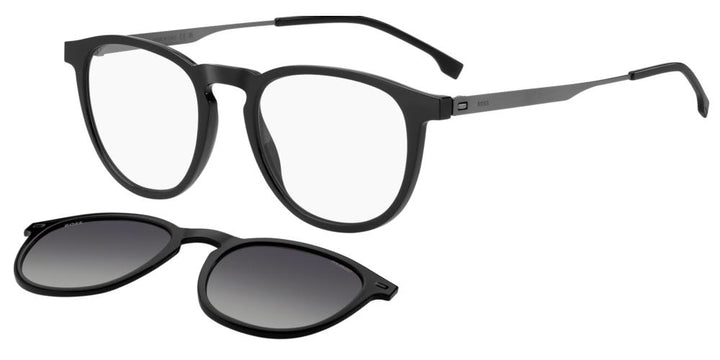 Sleek Dual-Function Optical Glasses with Clip-On Shades