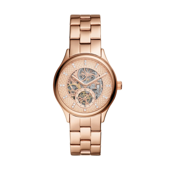 Fossil Rose Gold Skeleton Watch