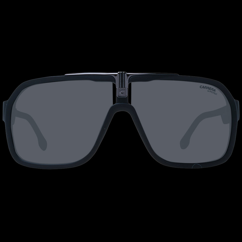 Sleek Black Policarbonato Sunglasses with Dark Gray Lenses