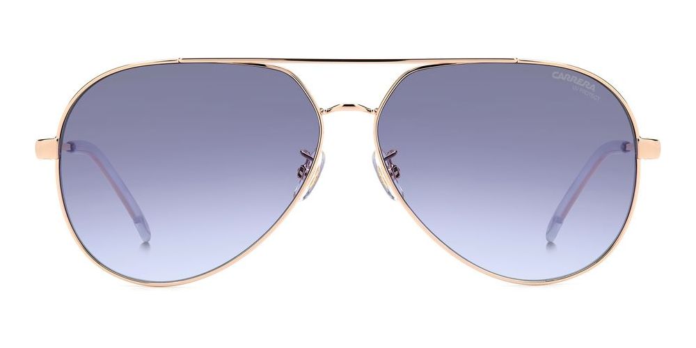 Timeless Rose Gold Aviator with Blue Gradient Lenses