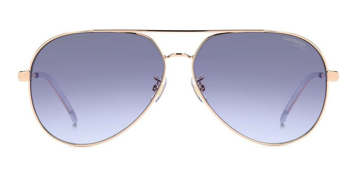 Timeless Rose Gold Aviator with Blue Gradient Lenses