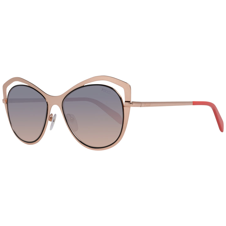 Sculpted Elegance in Rose Gold Cat-Eye Frames