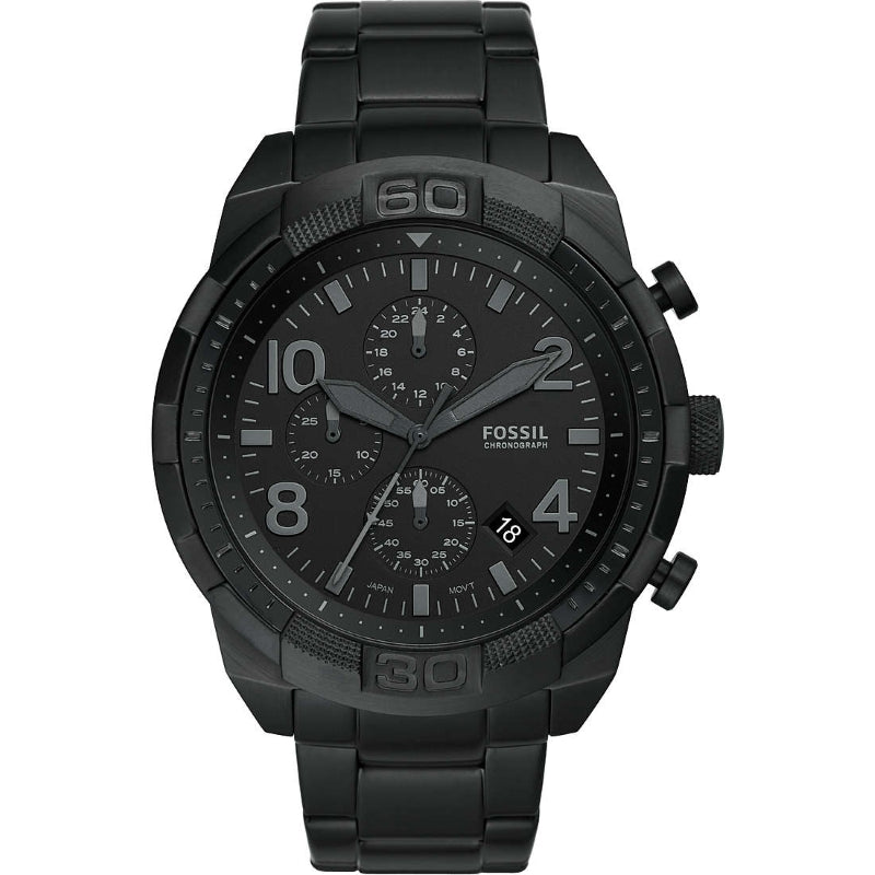Fossil Black Stainless Steel Chronograph Watch