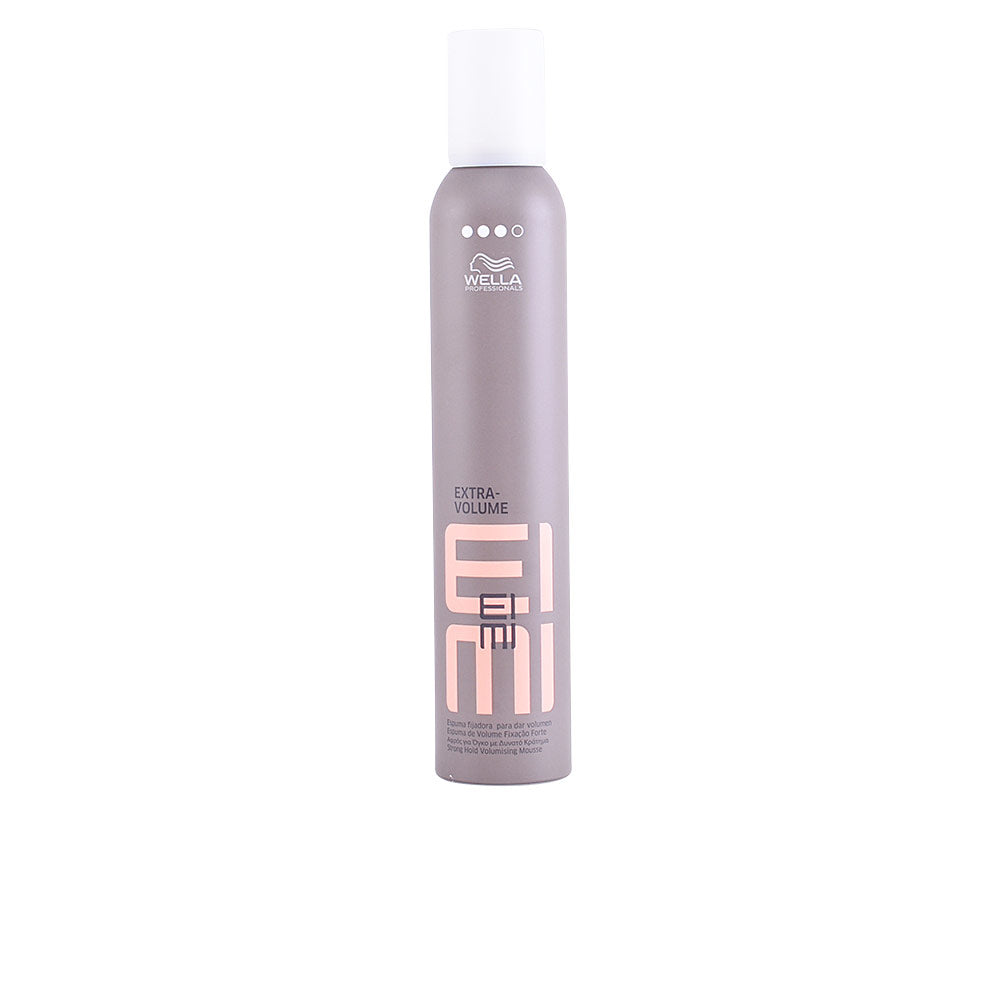 300 ml tube of lightweight extra volume hair mousse, white can, salon styling product
