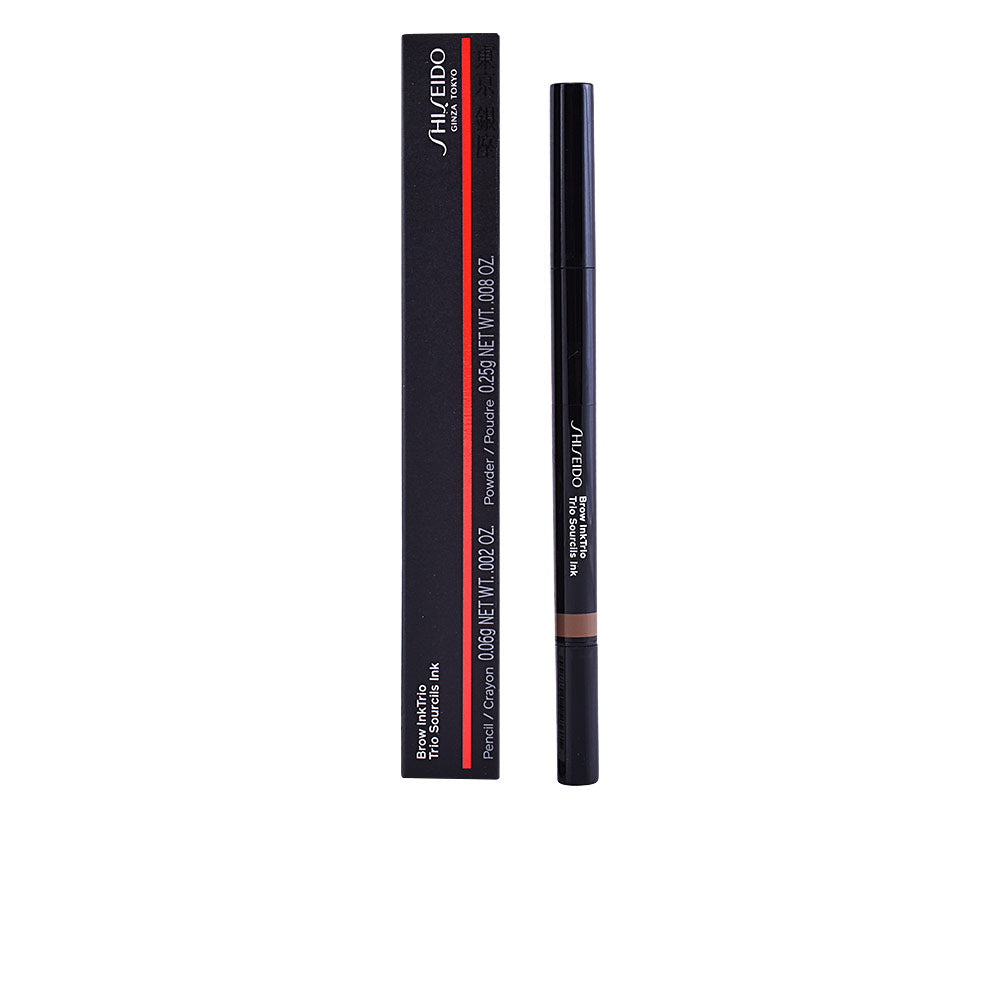 Slim taupe 3‑in‑1 brow pencil with built‑in spoolie, 0.31 g