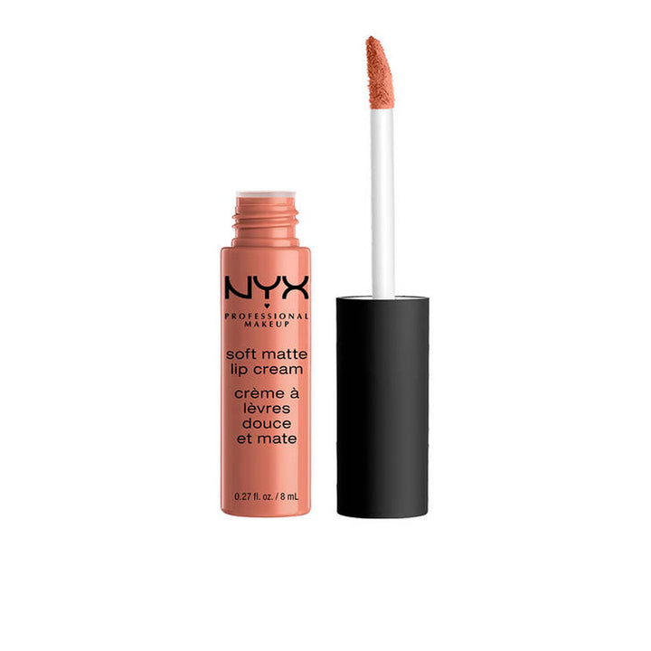 Beige cream-to-matte lipstick tube, 8 ml, warm neutral shade
