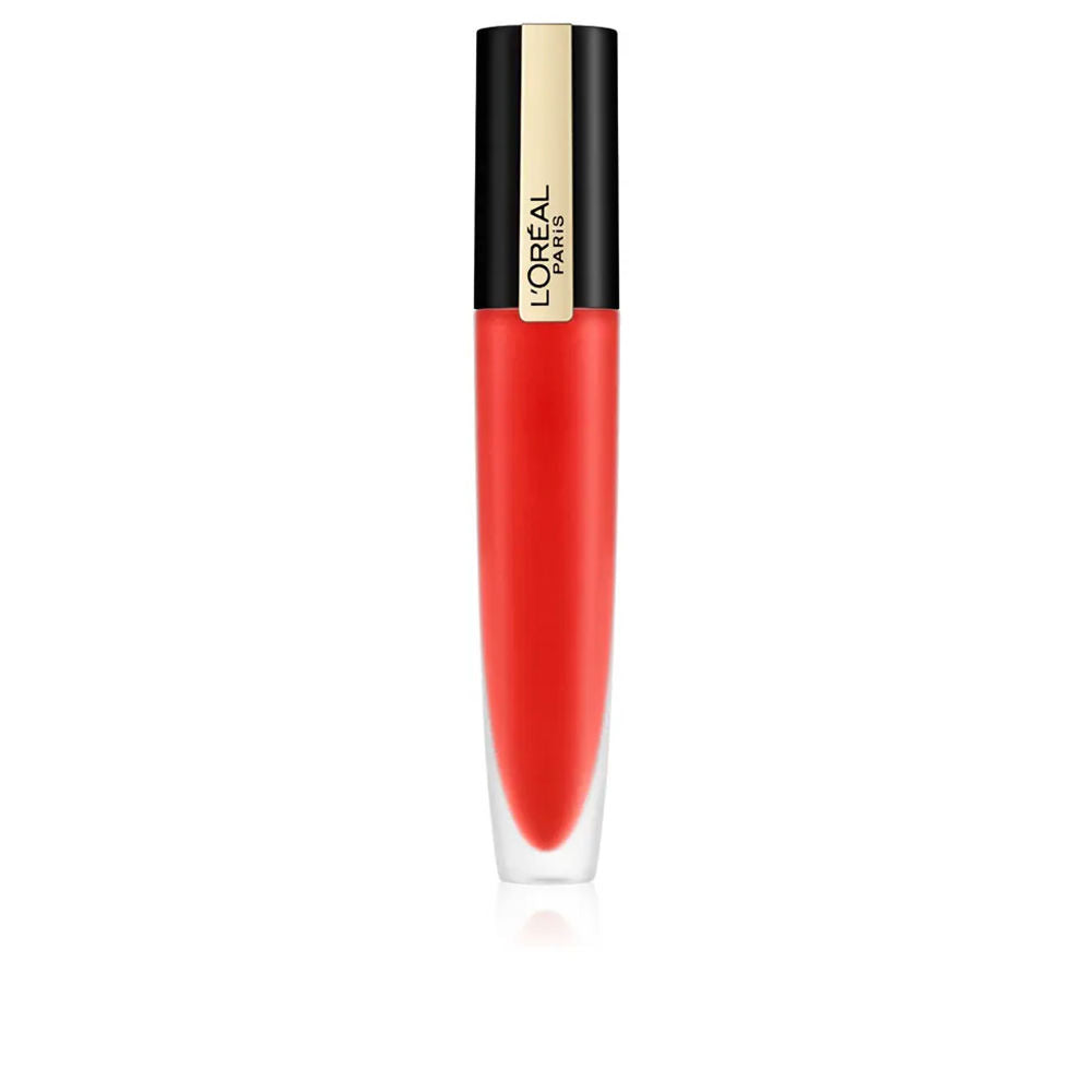 Slim tube of matte liquid lipstick, 7 ml, deep rose shade