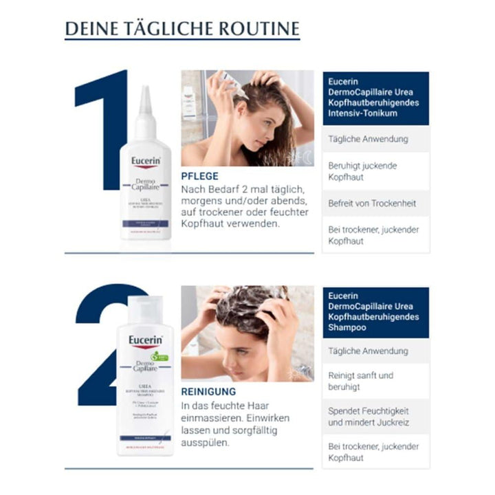 250 ml fragrance-free urea shampoo bottle for sensitive, dry scalp care