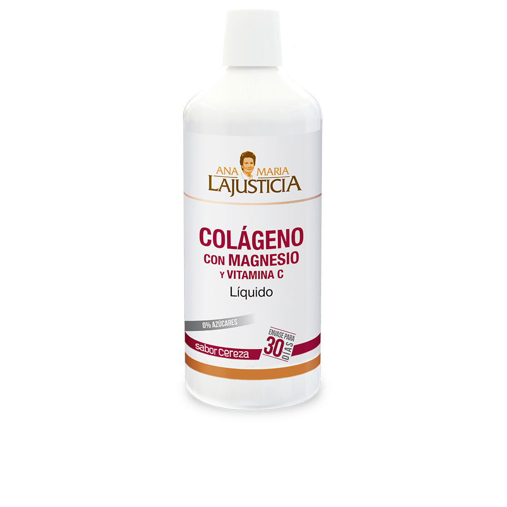 1,000 ml cherry hydrolysed collagen drink with magnesium and vitamin C, red bottle