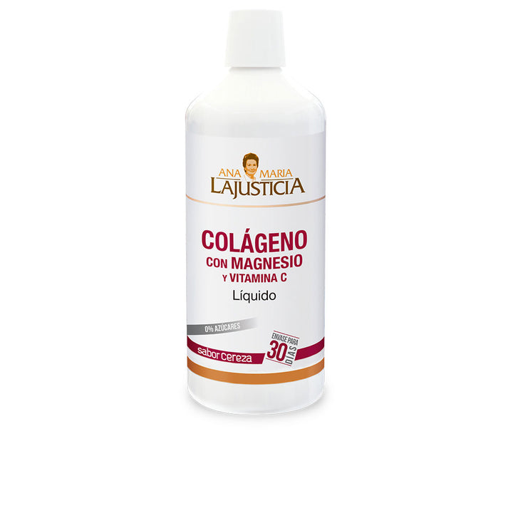 1,000 ml cherry hydrolysed collagen drink with magnesium and vitamin C, red bottle