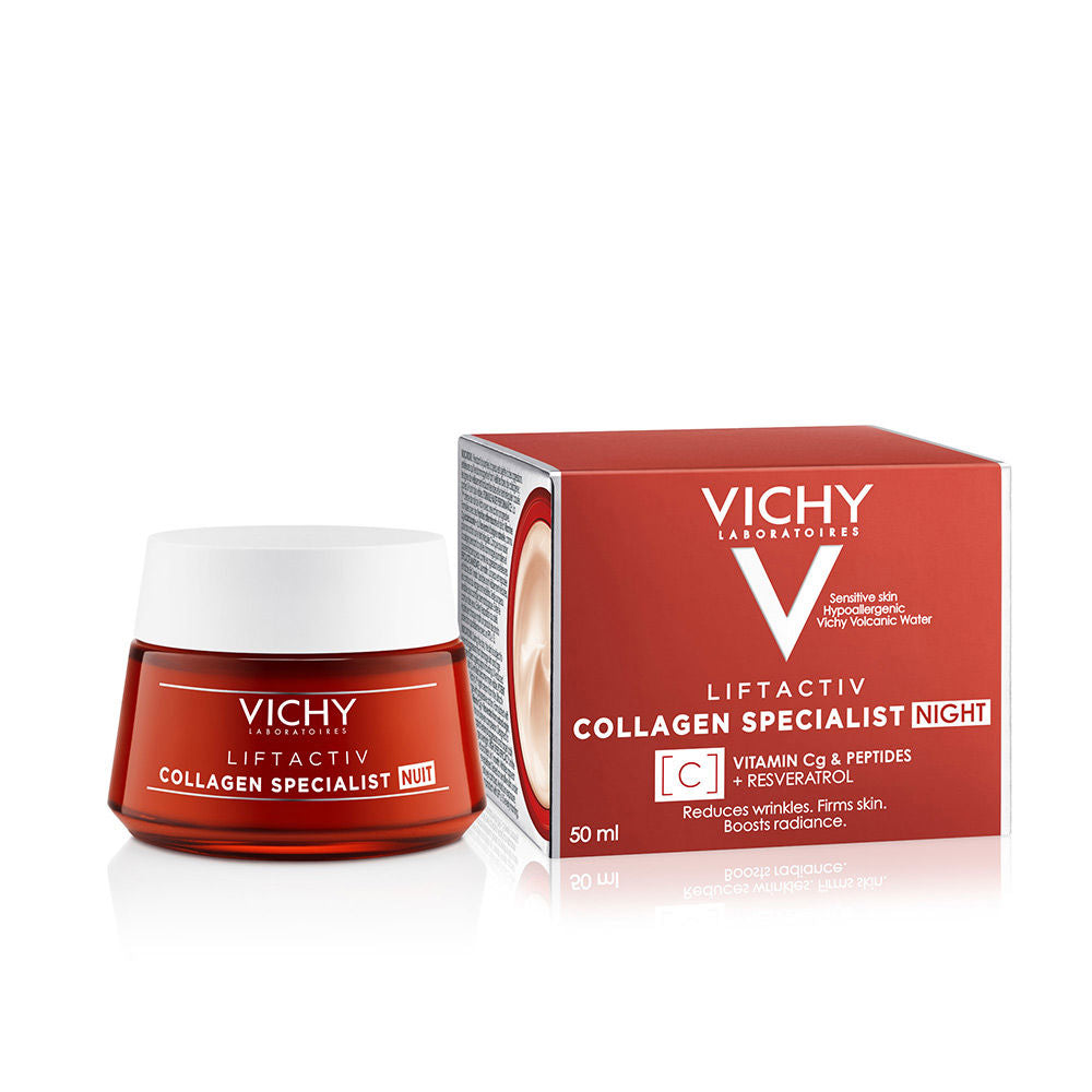 50 ml jar of Collagen Specialist night cream for Women, firming biopetide formula