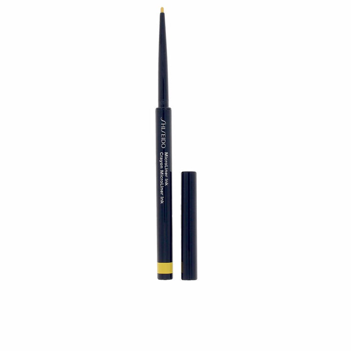 Retractable micro liner pen, ultra‑fine matte yellow tip, 0.08 g, water‑resistant