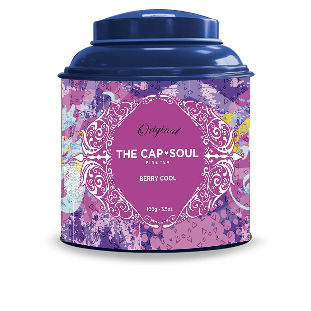 Loose-leaf berry tea with hibiscus, rosehip, elderberry in a 100 g tin