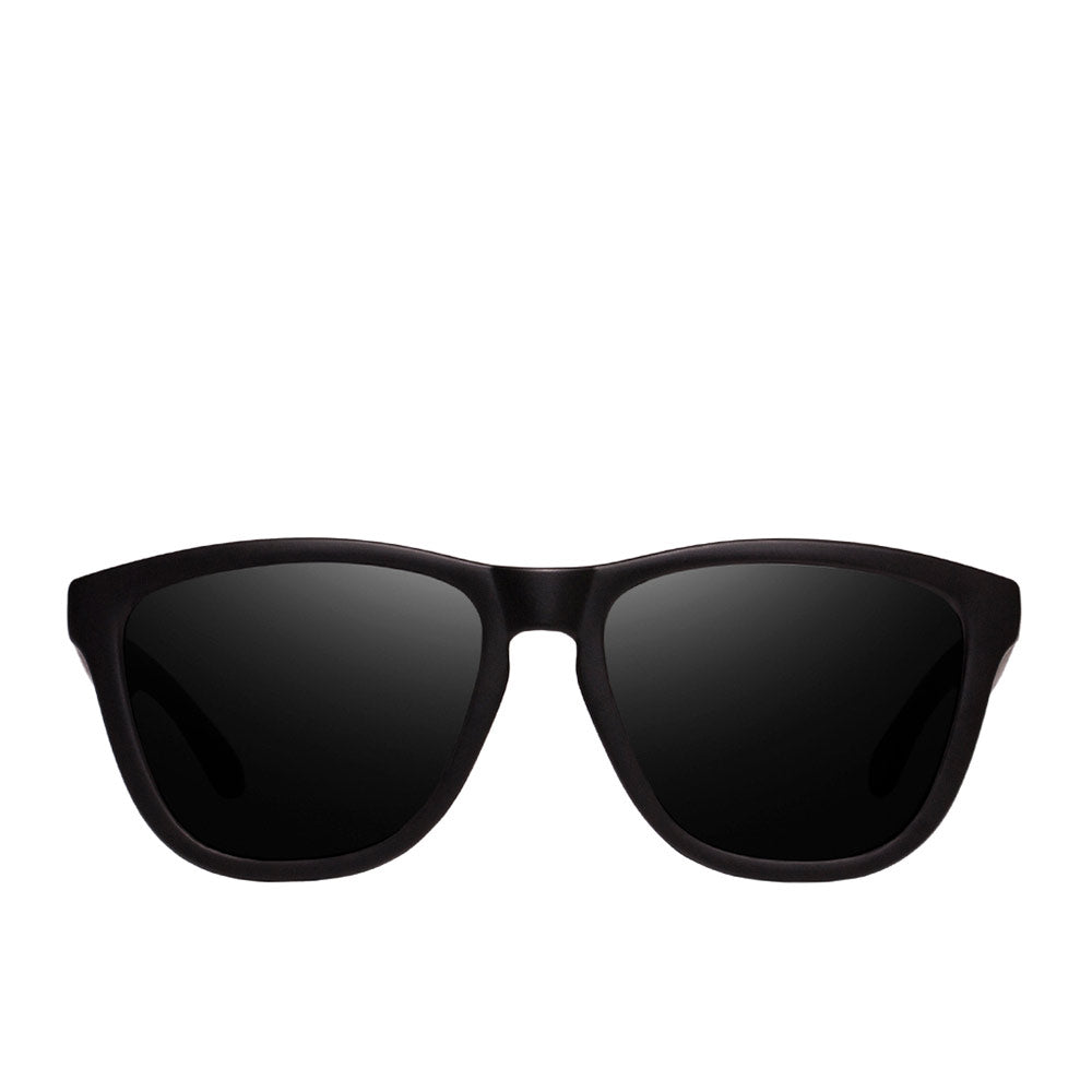 Carbon black TR90 sport sunglasses, rectangular lenses, included microfibre pouch and box
