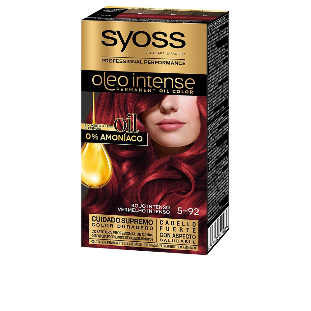 Tube and developer kit for ammonia-free oil permanent red hair colour, shade 5.92