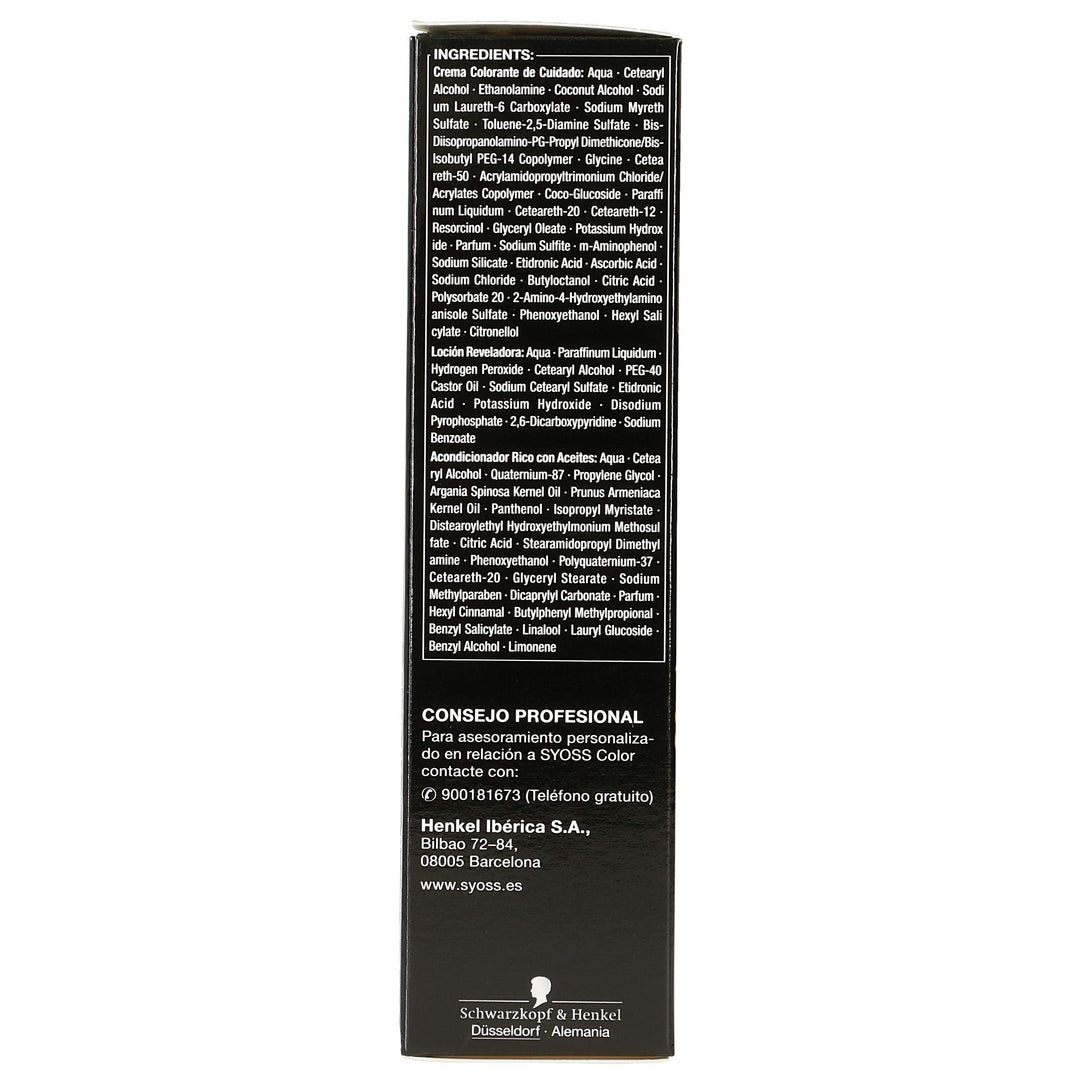 Boxed permanent oil hair colour, ammonia-free, deep brown shade, 5-piece pack