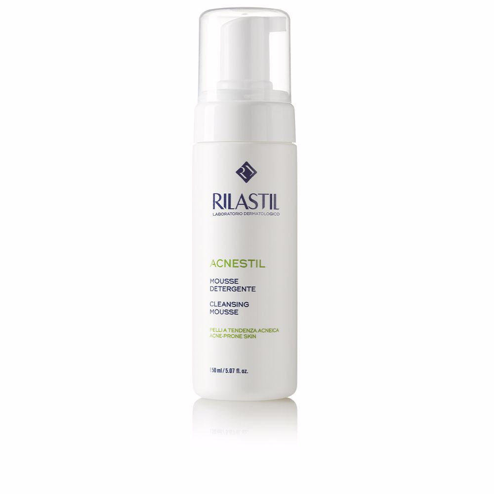 White cleansing mousse bottle, 150 ml, for mixed to oily Unisex skin