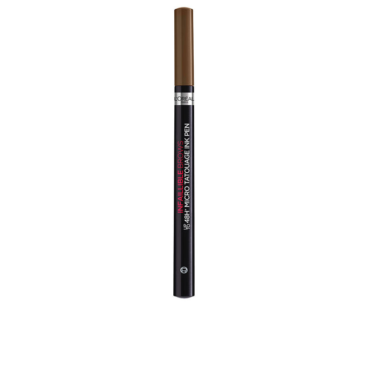 Slim black ink pen with trident micro-tip for brows, shade 105 Brunette, 4.5 ml, Unisex