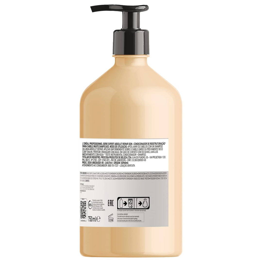 750 ml professional conditioner bottle, golden quinoa repair formula