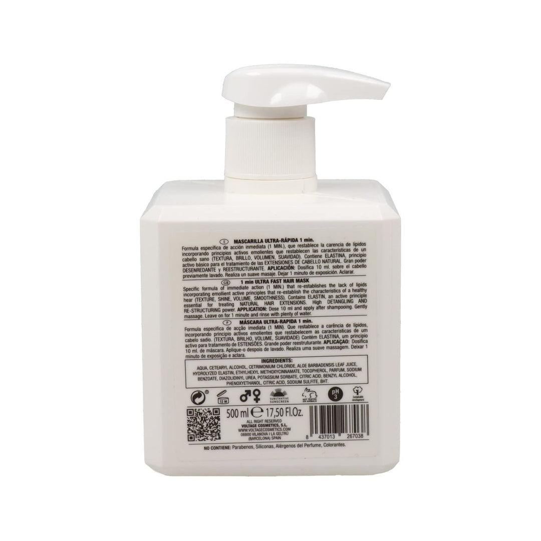 500 ml jar of ultra‑fast elastin hair mask — 1‑minute treatment, Unisex