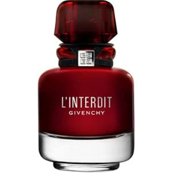 Translucent lacquered red 50 ml Eau de Parfum bottle, floral‑spicy fragrance for Women
