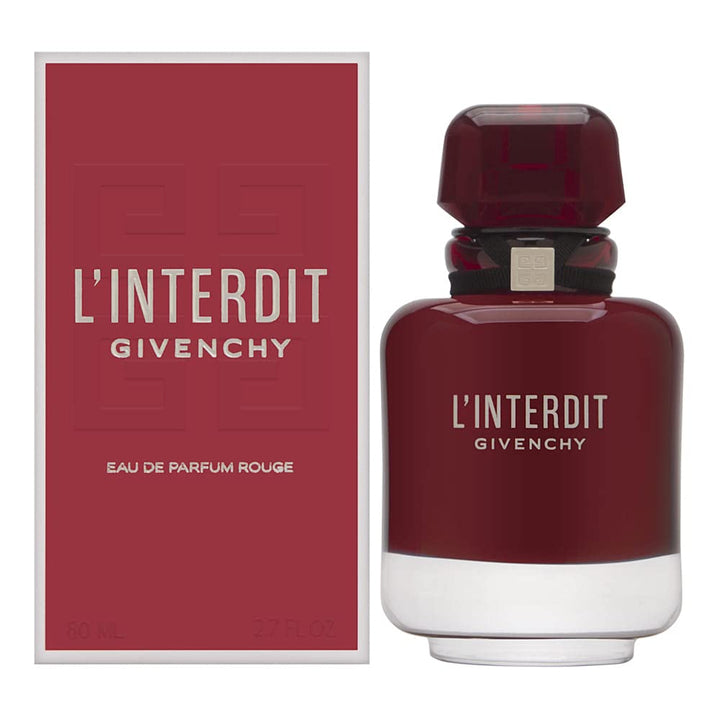 Red lacquered glass perfume bottle, 80 ml, floral-spice fragrance for Women