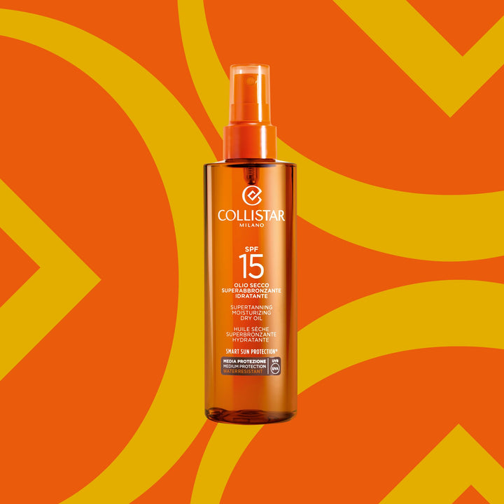 200 ml amber dry oil bottle for hair and skin with SPF 15, lightweight texture