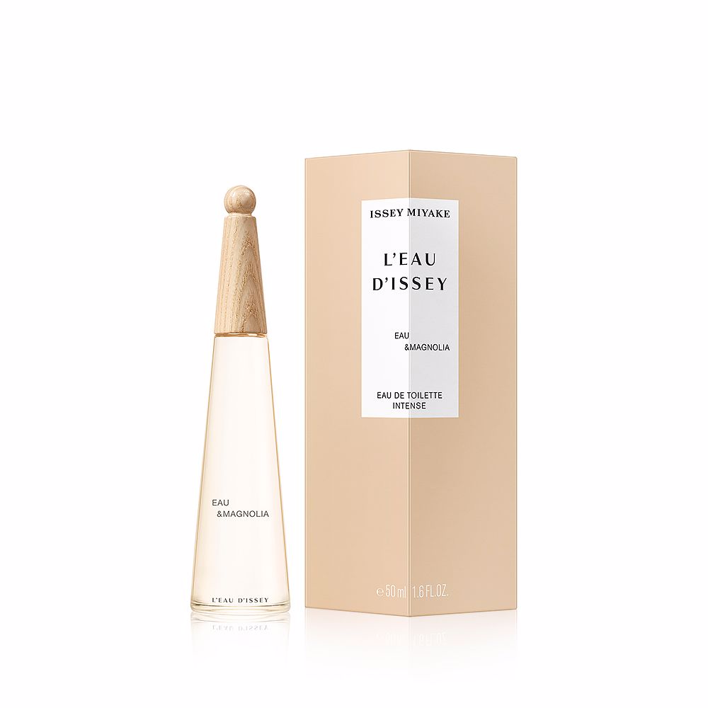 Minimal glass bottle with beige detail and ash wood cap, 50 ml