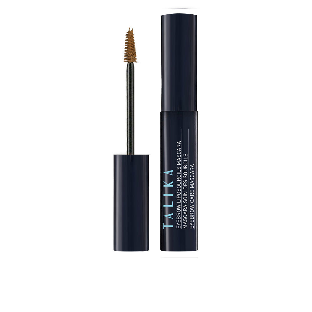 Small 5 ml châtain eyebrow mascara tube with angled wand, tinted formula