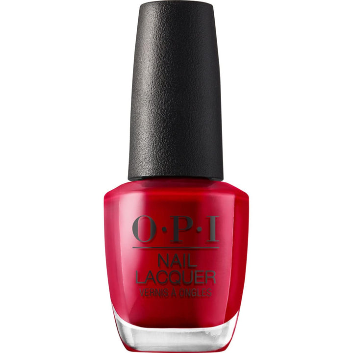 15 ml cream nail lacquer with wide flat brush, rich warm red shade