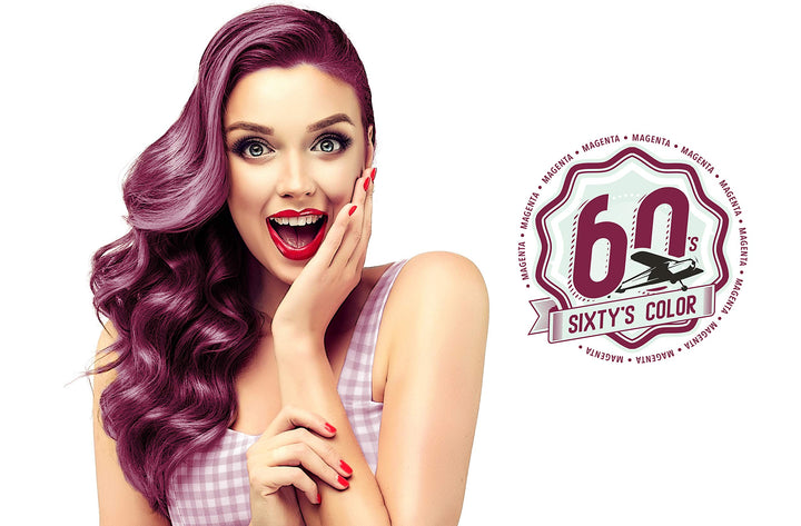 Tube of magenta semi‑permanent hair colour cream, 60 ml, bold pigment