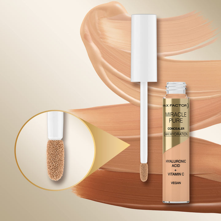 Tube of liquid concealer, 7.8 ml, vegan formula, light shade