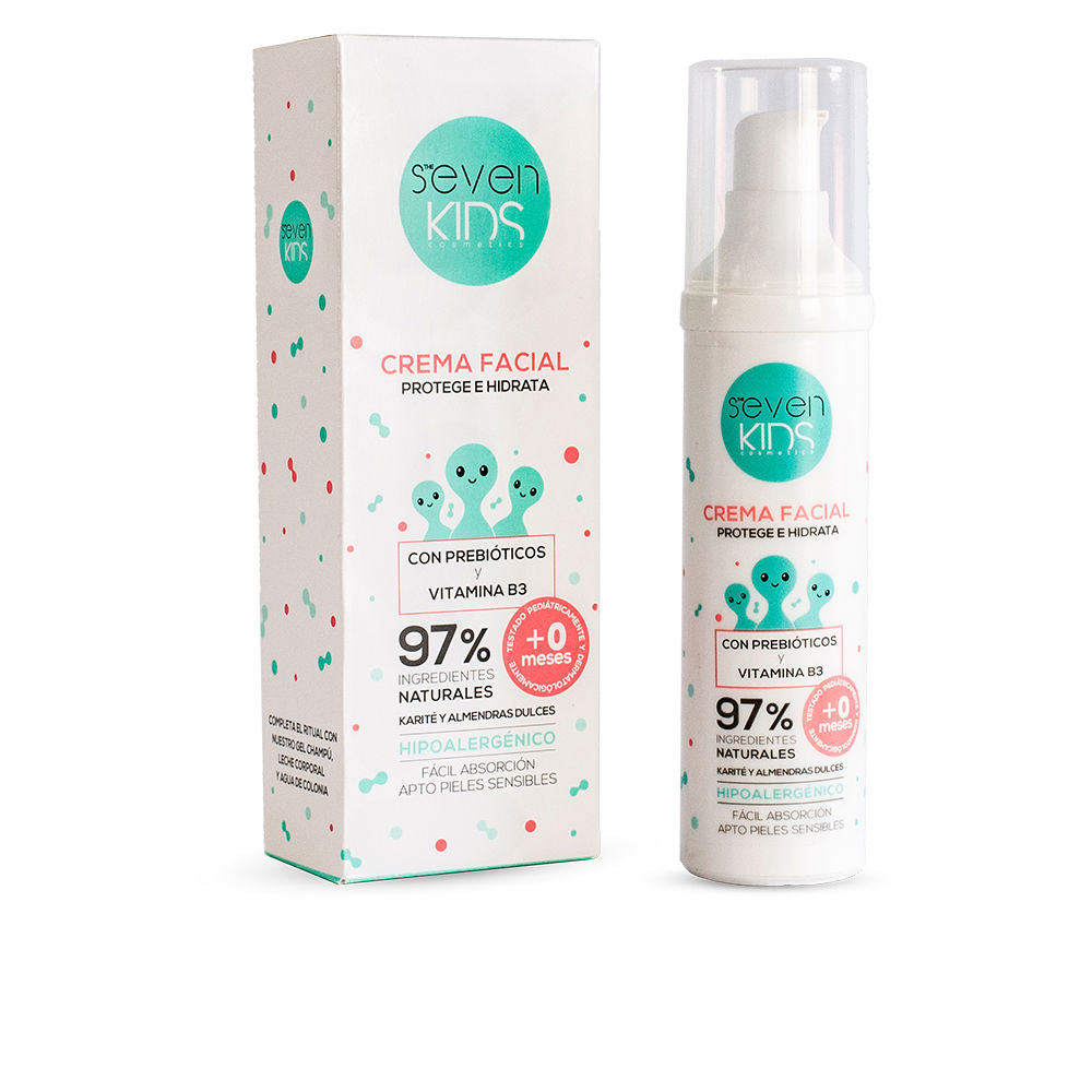 Tube of Seven Kids gentle facial cream for infants and children, light texture