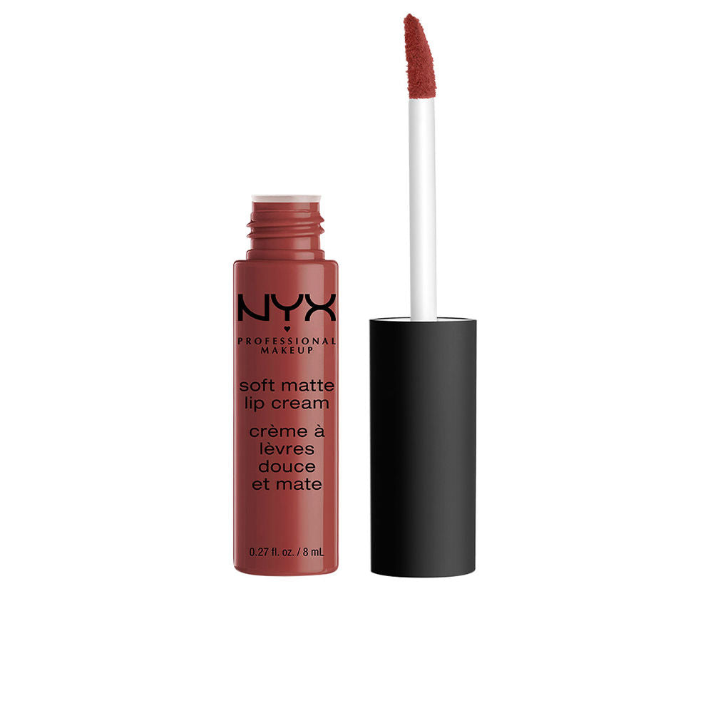 Soft-matte brown cream lipstick tube, 8 ml, labelled shade Rome