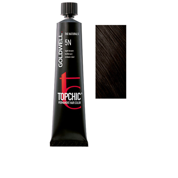60 ml tube of permanent cream hair colour in 5N natural brown, labelled for Women