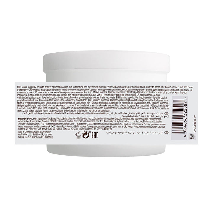 500 ml jar of intensive silk amino repair hair mask, creamy texture