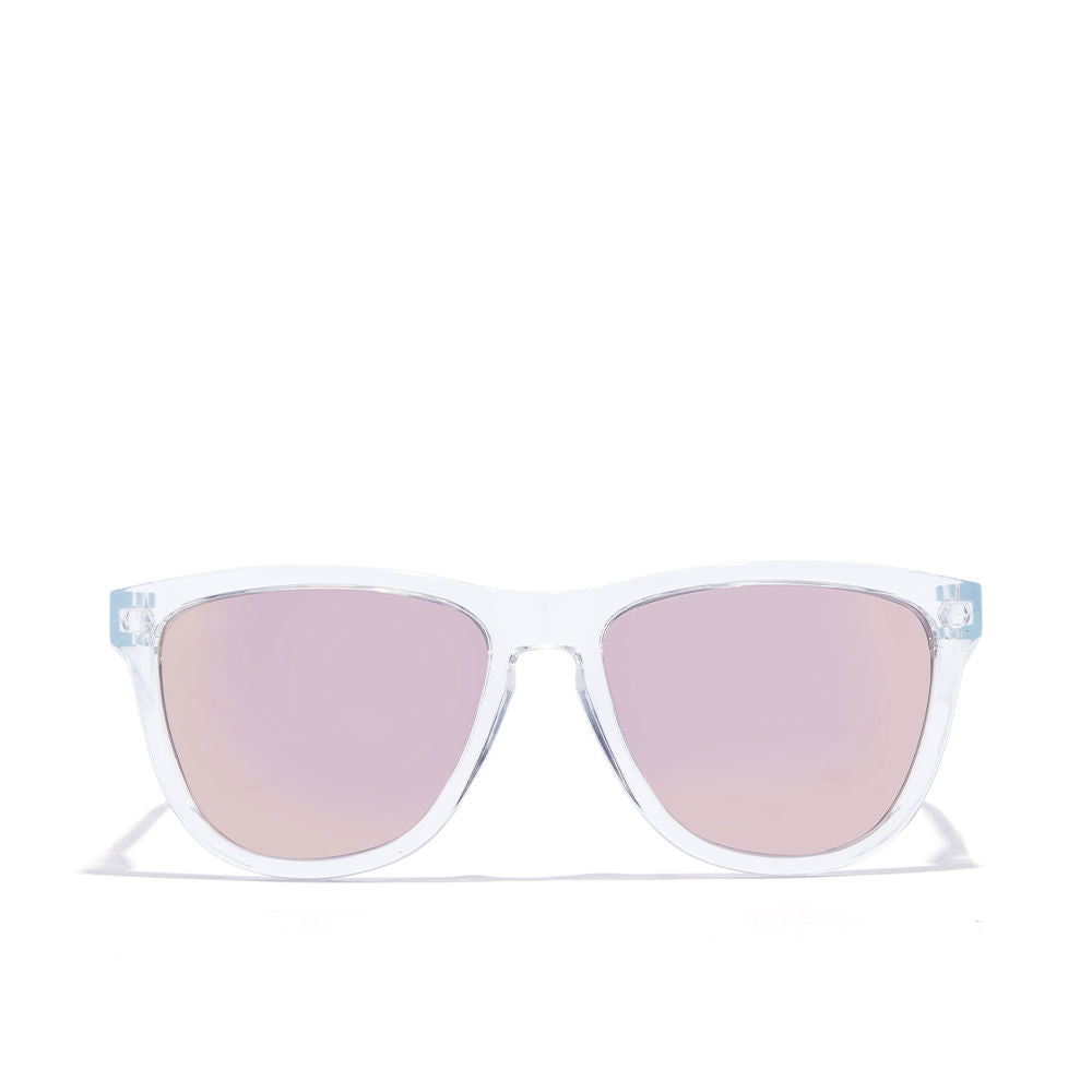 Unisex square air rose gold sunglasses with polarised lenses, 55.7 mm calibre