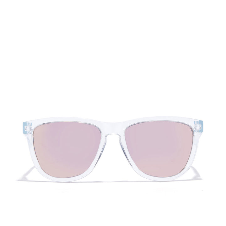 Unisex square air rose gold sunglasses with polarised lenses, 55.7 mm calibre