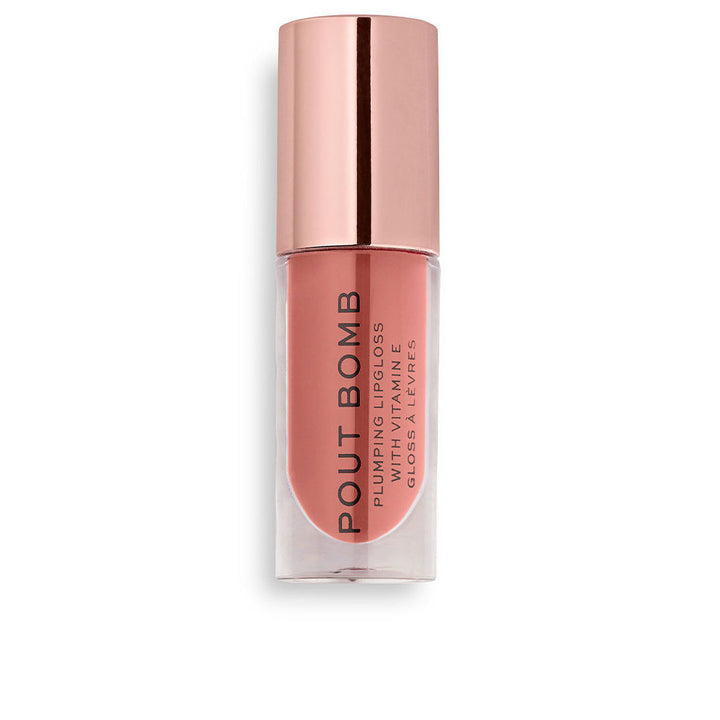 Tinted clear gloss tube with doe-foot applicator, 4.6 ml, warm pink shade