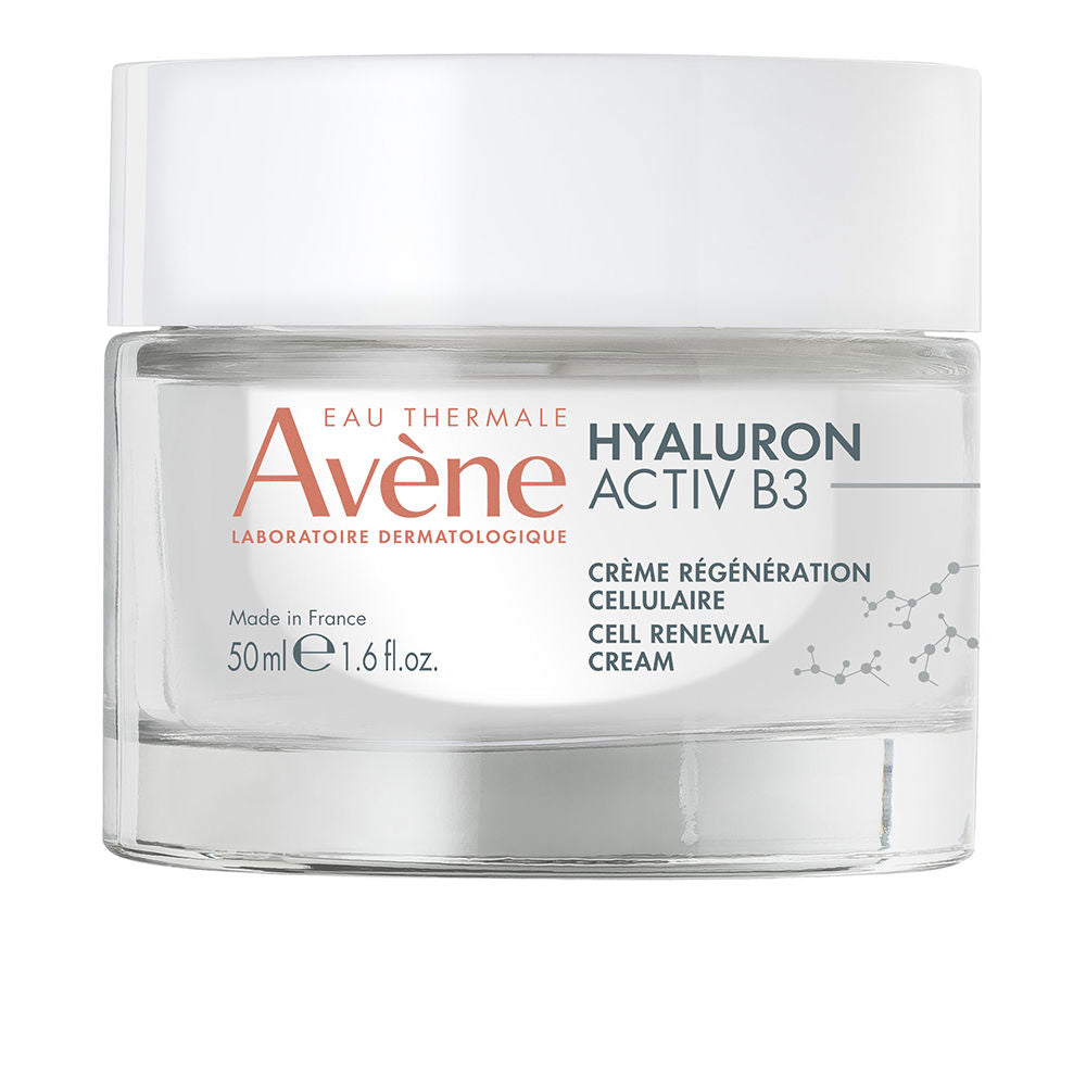 50 ml jar of cream with velvety texture; refillable packaging, hyaluronic acid and niacinamide