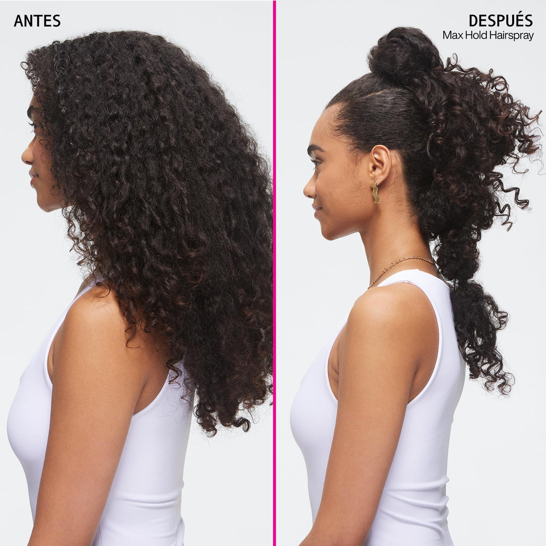 Matte aerosol can of volumising maximum‑hold hairspray, 300 ml, fine mist