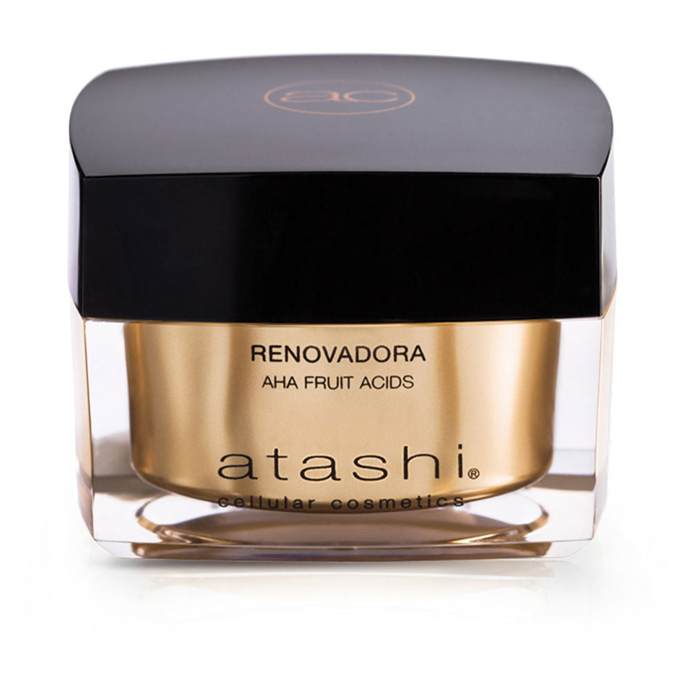 50 ml amber glass bottle of AHA cellular renewal serum with pump