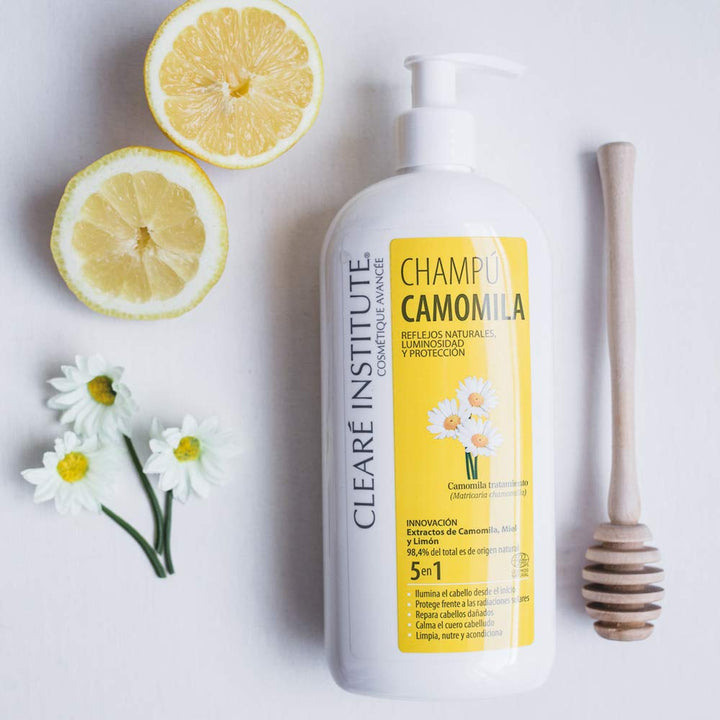 400 ml ECO chamomile shampoo bottle, natural extracts, Unisex hair brightening