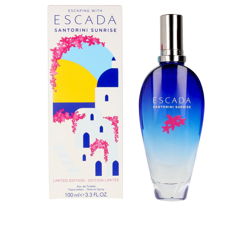 30 ml clear perfume bottle with ocean-inspired glass and blue-accented packaging