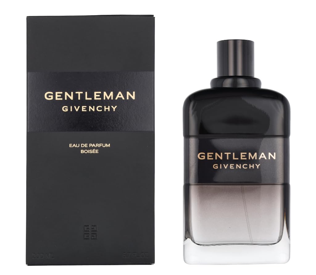 200 ml Eau de Parfum bottle with dark wood-effect band, woody-iris fragrance for Man