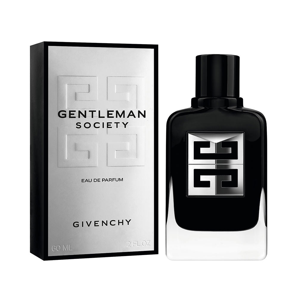 Black couture-style perfume bottle with silver monogram, 60 ml Eau de Parfum