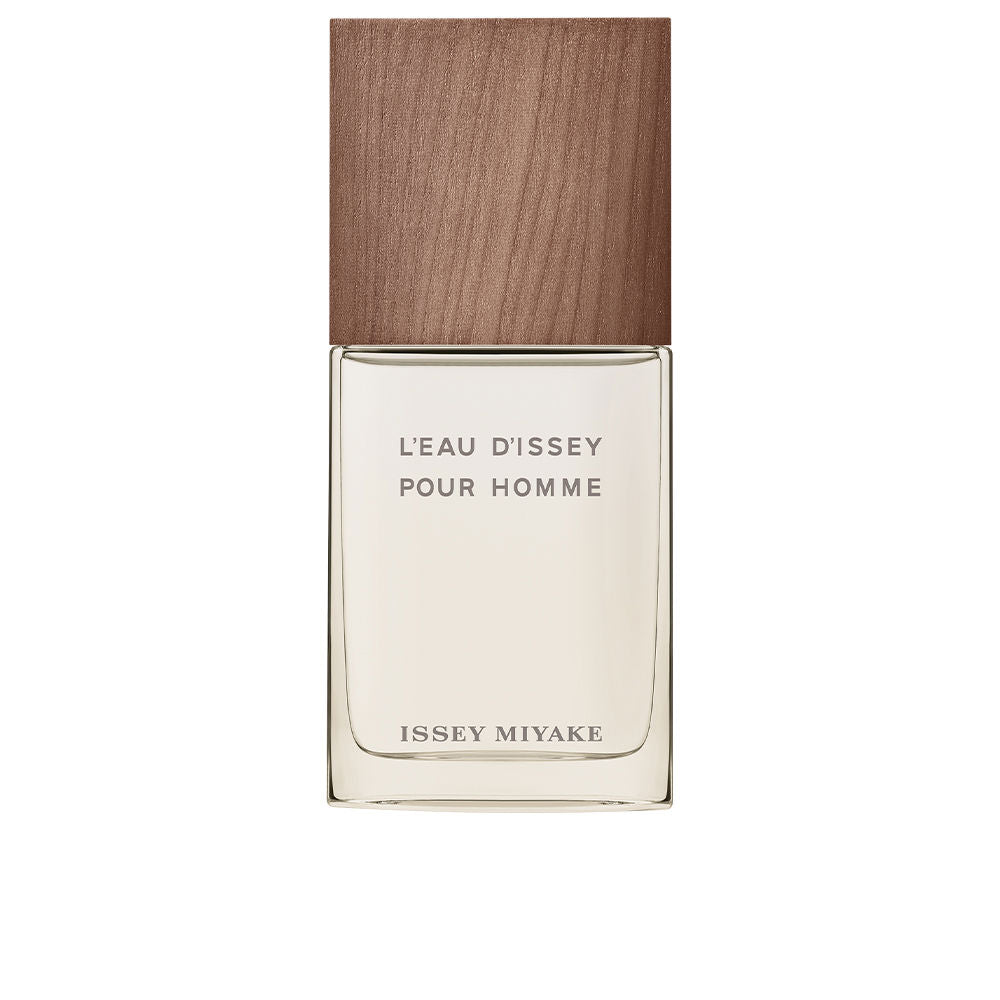 50 ml vetiver eau de toilette bottle with wooden cap, recycled glass