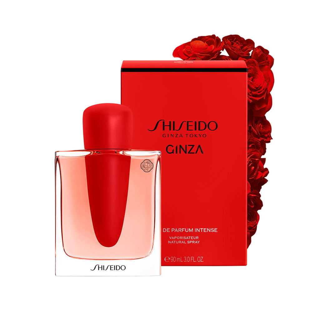 30 ml crimson-tinted glass bottle; floral-woody perfume for Women